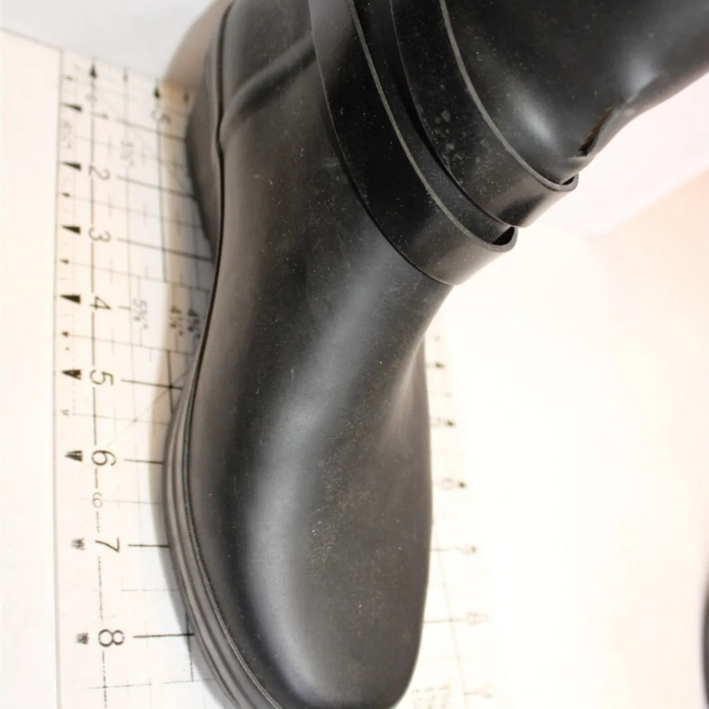 Hunter Andora Womens 5 Tall Black Rubber Wedge Waterproof Rain Boots - Picture 16 of 16